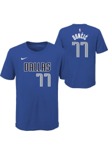 Luka Doncic  Dallas Mavericks Boys Blue Nike Icon NN Short Sleeve T-Shirt