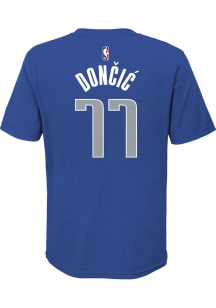 Luka Doncic  Dallas Mavericks Boys Blue Nike Icon NN Short Sleeve T-Shirt