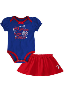 Texas Rangers Infant Girls Red Outfielder Skirt Set Top and Bottom