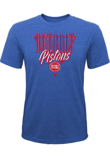 Detroit Pistons Youth Blue Victory Short Sleeve Fashion T-Shirt
