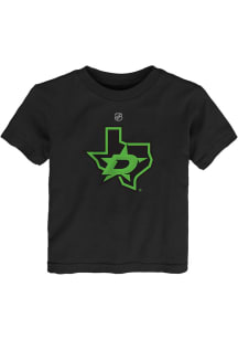 Dallas Stars Toddler Black Neon Logo Short Sleeve T-Shirt