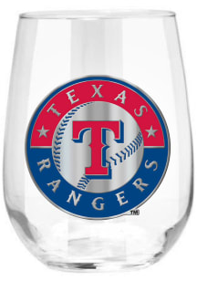 Texas Rangers 15oz Emblem Stemless Wine Glass