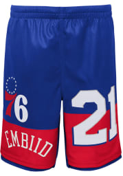 Joel Embiid Outer Stuff Philadelphia 76ers Youth Blue Pandemonium Shorts