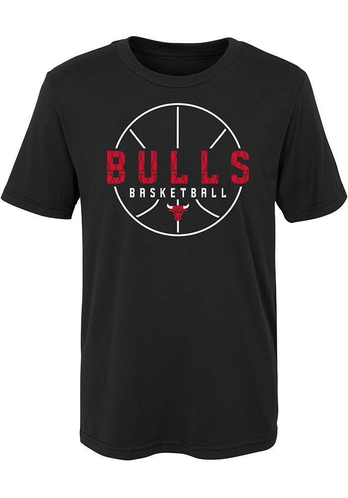 Chicago Bulls Boys Black Ultra Ball Short Sleeve T-Shirt