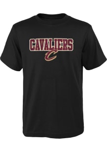 Cleveland Cavaliers Youth Black Long Shot Short Sleeve T-Shirt