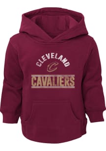 Cleveland Cavaliers Toddler Maroon Double Bar Long Sleeve Hooded Sweatshirt