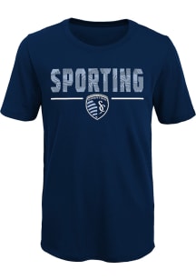 Sporting Kansas City Boys Navy Blue Ultra Defender Short Sleeve T-Shirt