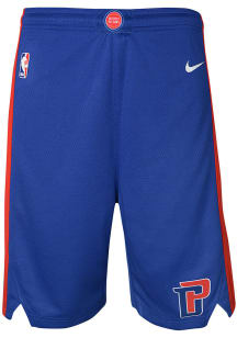 Nike Detroit Pistons Youth Blue Icon Swingman Shorts