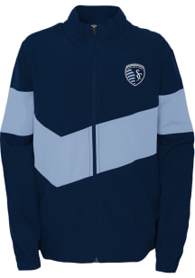 Sporting Kansas City Youth Navy Blue Agile Goalkeeper Long Sleeve Full Zip Jacket