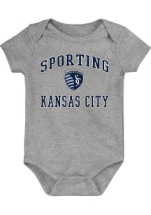 Sporting Kansas City Baby Grey #1 Design Short Sleeve One Piece