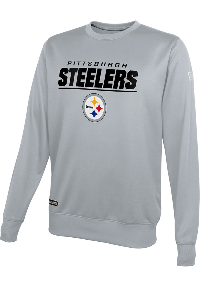 Pitt Steelers Steelers Womens Pink Vintage Long Sleeve Crew Sweatshirt