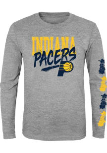 Indiana Pacers Youth Grey Get Busy Long Sleeve T-Shirt
