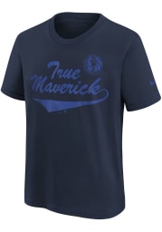 Dallas Mavericks Youth Navy Blue Mantra Short Sleeve T-Shirt