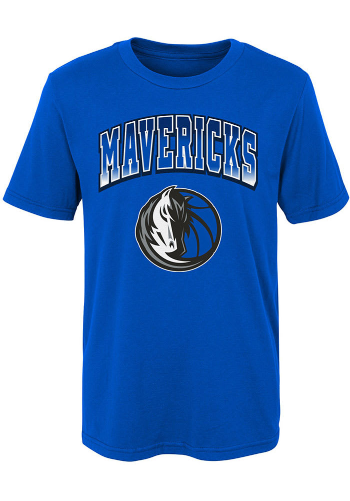 Dallas Mavericks Youth Blue Fade Arc Short Sleeve T-Shirt