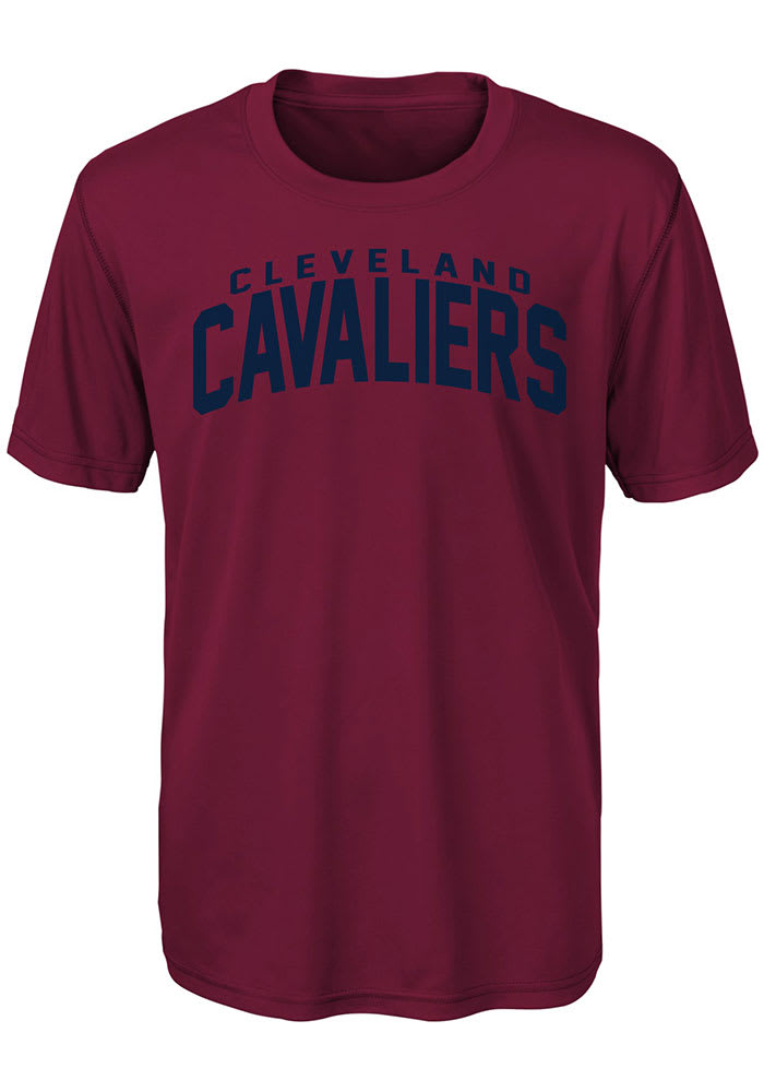 Cleveland Cavaliers Youth Red Curved Ball Short Sleeve T-Shirt
