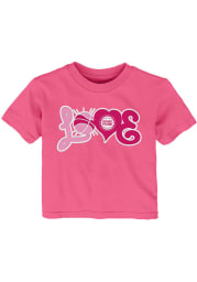 Detroit Pistons Infant Girls Love Basketball Short Sleeve T-Shirt Pink