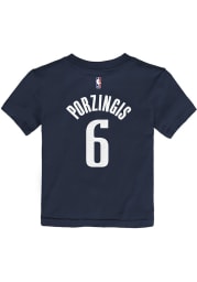 Kristaps Porzingis Dallas Mavericks Toddler Navy Blue Statement Name and Number Short Sleeve Player T Shirt