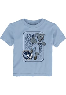Blue  Outer Stuff Sporting Kansas City Toddler Light Blue Mascot Short Sleeve T-Shirt