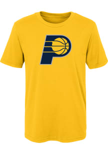 Indiana Pacers Boys Yellow Primary Logo Short Sleeve T-Shirt