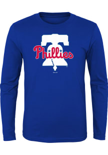 Philadelphia Phillies Youth Blue Primary Logo Long Sleeve T-Shirt