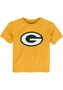 Green Bay Packers Toddler Gold Primary Logo Short Sleeve T-Shirt