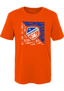 FC Cincinnati Boys Orange Divide Short Sleeve T-Shirt