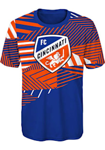 FC Cincinnati Youth Blue Spirited Winger Short Sleeve T-Shirt
