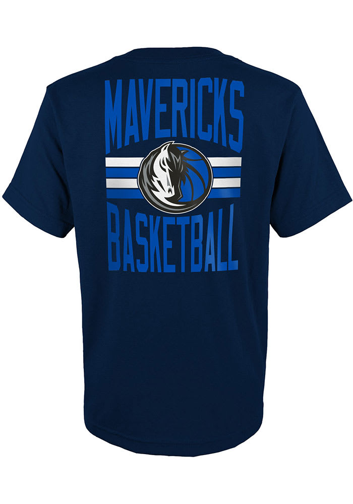 Dallas Mavericks Boys Navy Blue Slogan Back Short Sleeve T-Shirt