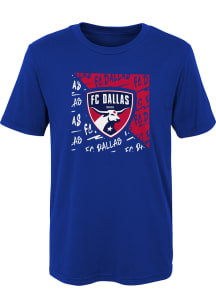 FC Dallas Boys Blue Divide Short Sleeve T-Shirt