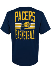 Indiana Pacers Boys Navy Blue Slogan Back Short Sleeve T-Shirt