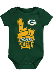 Green Bay Packers Baby Green Hand Off Short Sleeve One Piece