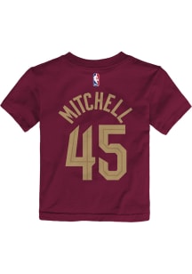 Donovan Mitchell Cleveland Cavaliers Toddler Maroon Flat NN Short Sleeve Player T Shirt