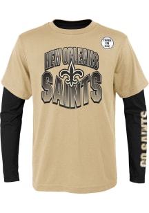 New Orleans Saints Youth Black Game Day 3-In-1 Long Sleeve T-Shirt
