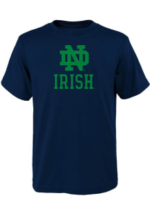 Notre Dame Fighting Irish Youth Navy Blue Primary Short Sleeve T-Shirt