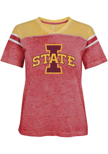 Iowa State Cyclones Girls Cardinal Team Captain Short Sleeve Fashion T-Shirt