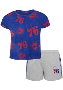 Philadelphia 76ers Infant Blue Chase Your Goals Set Top and Bottom