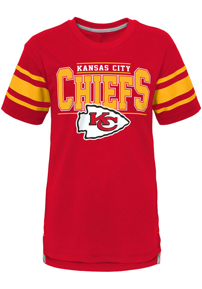 Kansas City Chiefs Youth Red Huddle Up Short Sleeve Fashion T-Shirt