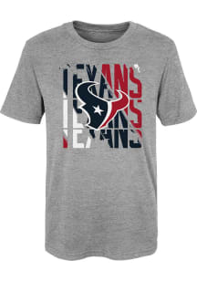 Houston Texans Boys Grey Savage Stripes Short Sleeve T-Shirt