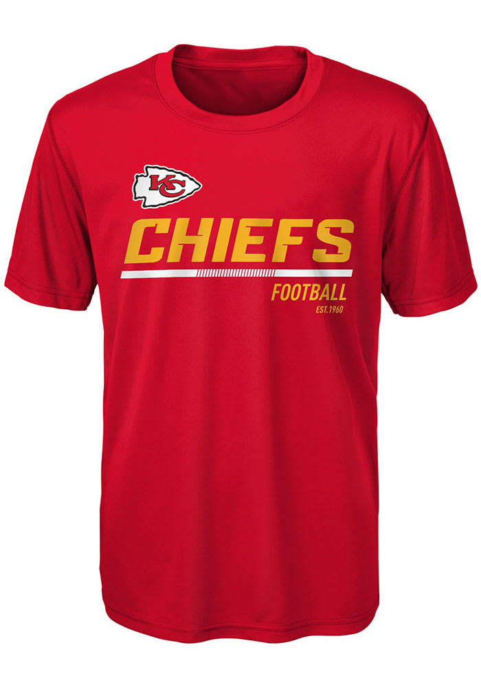 Kansas City Chiefs Youth Red Engage Short Sleeve T-Shirt