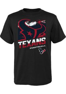 Houston Texans Youth Black Rowdy Short Sleeve T-Shirt