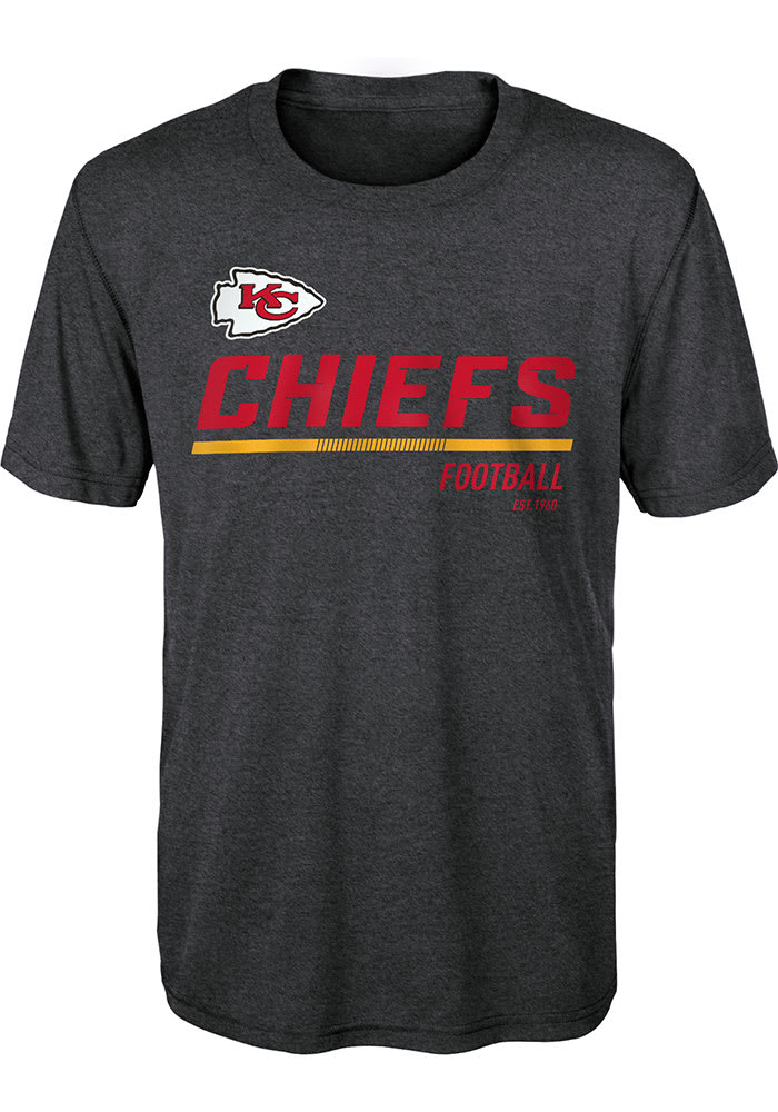 Kansas City Chiefs Youth Grey Engage Short Sleeve T-Shirt