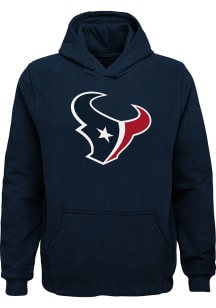 Houston Texans Youth Navy Blue Primary Logo Long Sleeve Hoodie