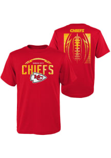 Kansas City Chiefs Youth Red Blitz Ball Short Sleeve T-Shirt