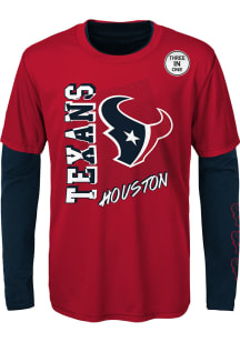 Houston Texans Toddler Navy Blue For The Love Of The Game Long Sleeve T-Shirt