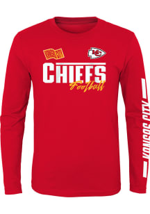 Kansas City Chiefs Youth Red Race Time Long Sleeve T-Shirt