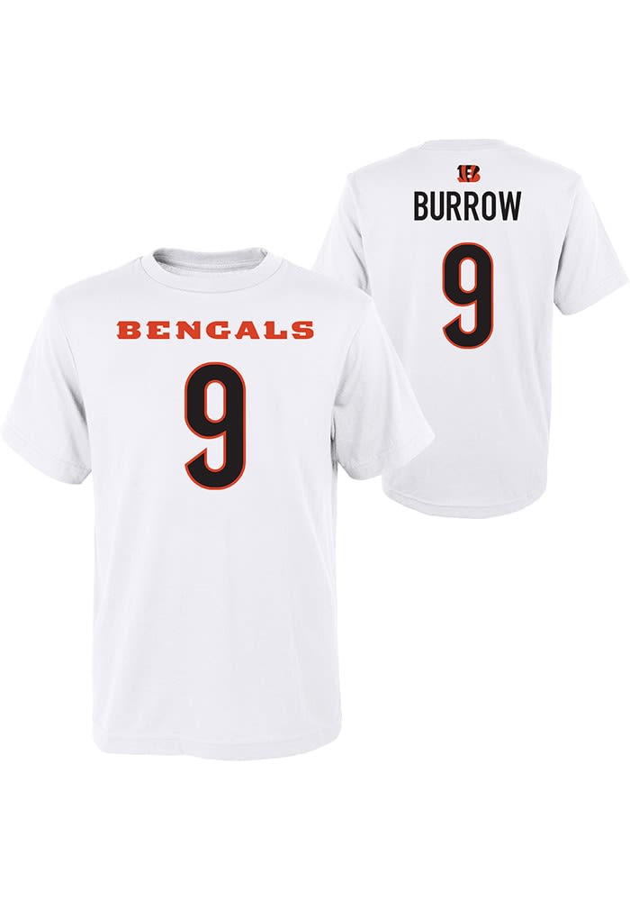 Joe Burrow Cincinnati Bengals Youth Name and Number Short Sleeve Player  T-Shirt - White