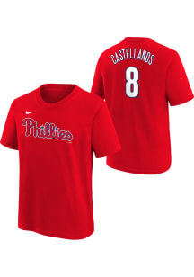 Nick Castellanos Philadelphia Phillies Youth Red Name and Number Player Tee
