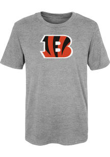 Cincinnati Bengals Boys Grey Primary Logo B Short Sleeve T-Shirt