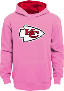 Kansas City Chiefs Girls Pink Prime Long Sleeve Hooded Sweatshirt