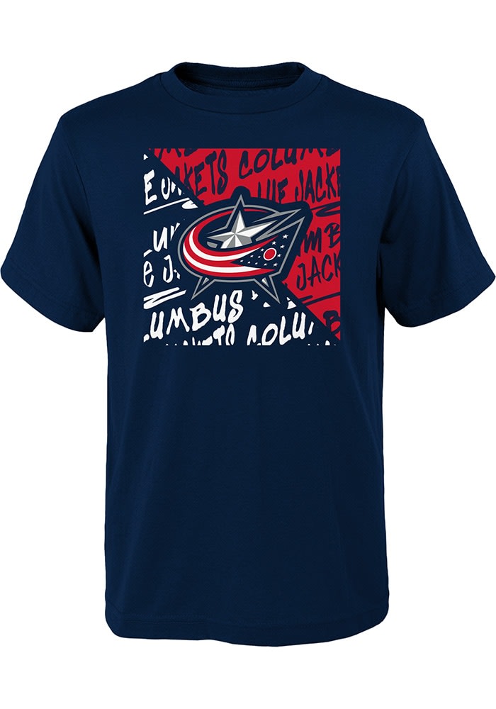 Columbus Blue Jackets Youth Divide Short Sleeve T-Shirt